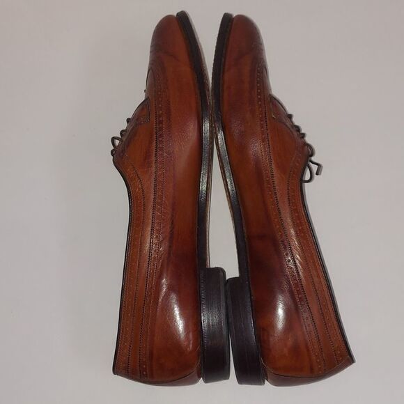 Allen Edmonds Amherst Cognac Wingtip Oxfords Sz 10 AAAA - Picture 6 of 11